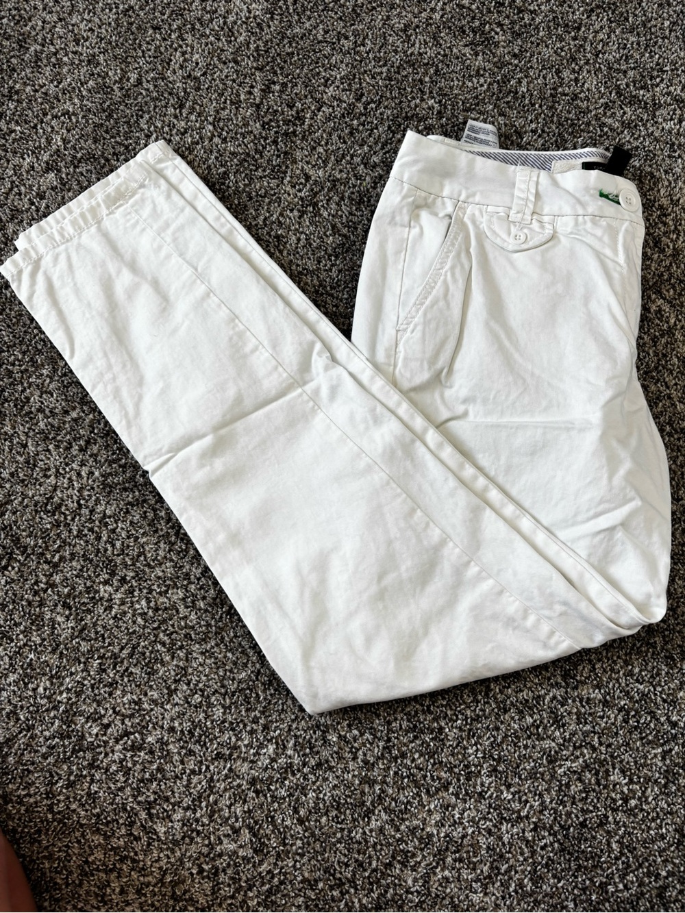 Tommy Hilfiger White Straight-Leg Cotton Pants